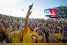 BATON ROUGE, LA - OCTOBER 08:  Fans of the Louisiana State University Tigers cheer during the game against the Florida Gators at Tiger Stadium on October 8, 2025 in Baton Rouge, Louisiana.  (Photo by Chris Graythen/Getty Images)